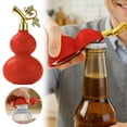 thumbnail image 2 of TIEVOSA Functional Gourd Shaped Wall Mounted Refrigerator Portable 3D Water Bottle Cap Opener Convenient Storage, 2 of 6