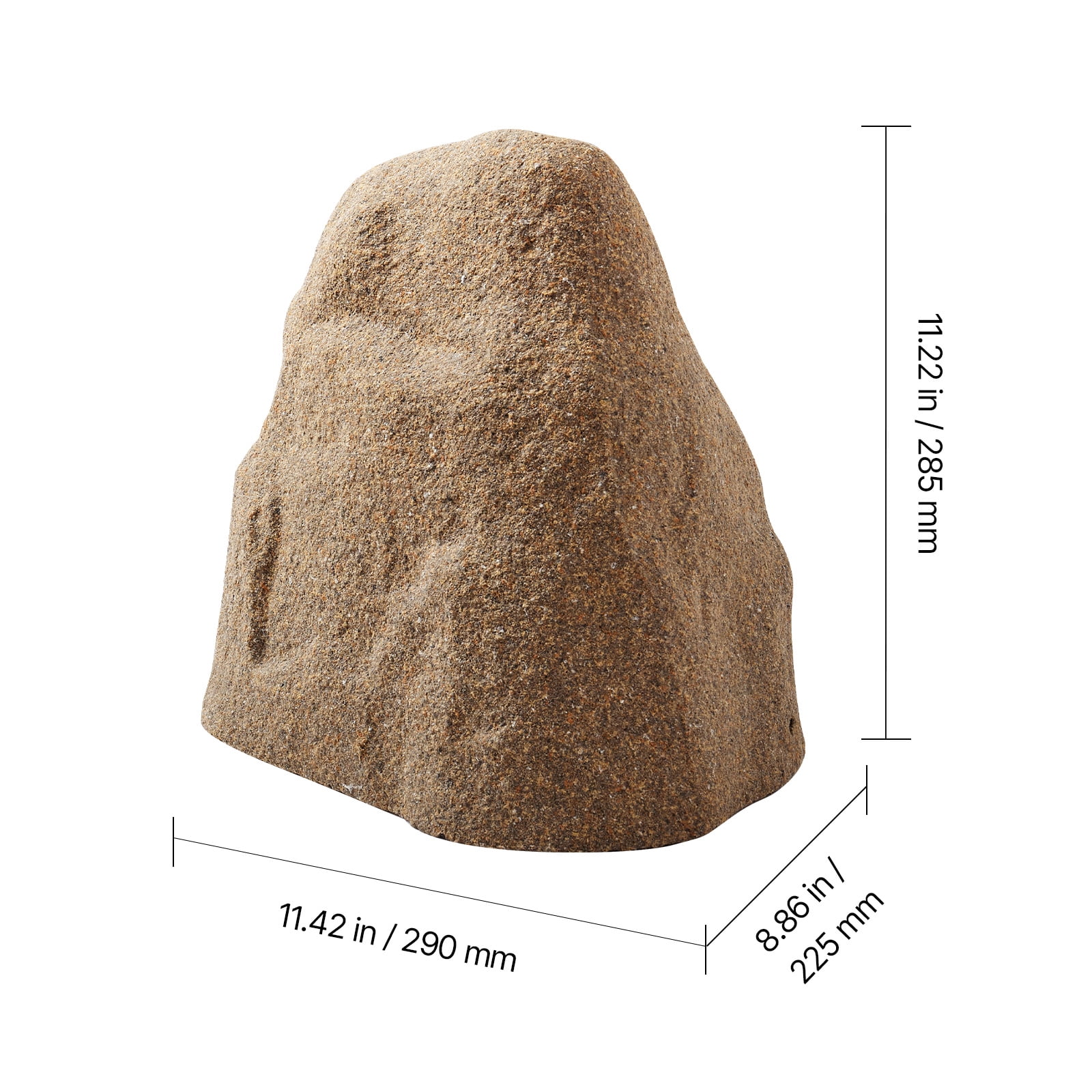 KFFKFF Faux Rock Cover for Outdoor Use, Artificial Rock Well Pump Cover with Natural-Looking Texture, Durable and Lightweight Design for Landscaping and Garden Décor, Sandy Brown, Small Size
