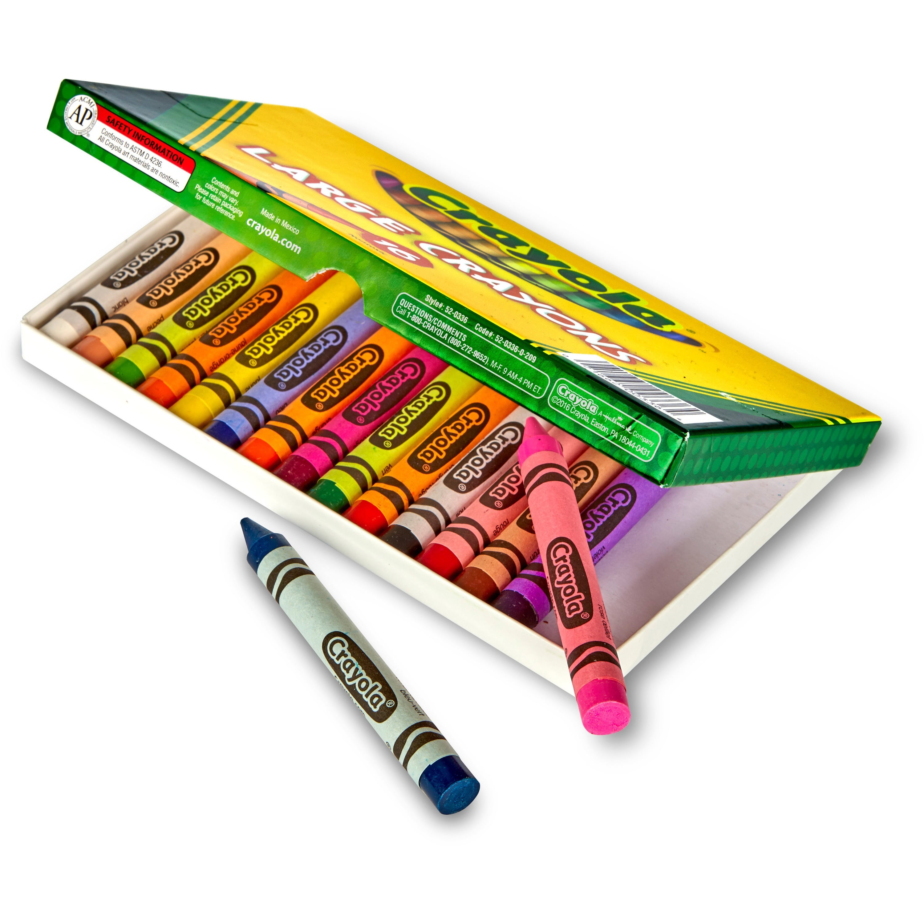 Crayola Large Size Classic Crayons, 16 Count And Colors 