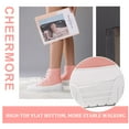 thumbnail image 5 of Cheermore Platform Sneakers for Women Pink and White High Top Platform Sneakers Lace up for Casual Walking Platform Canvas Shoes for Women Girls US 9, 5 of 8