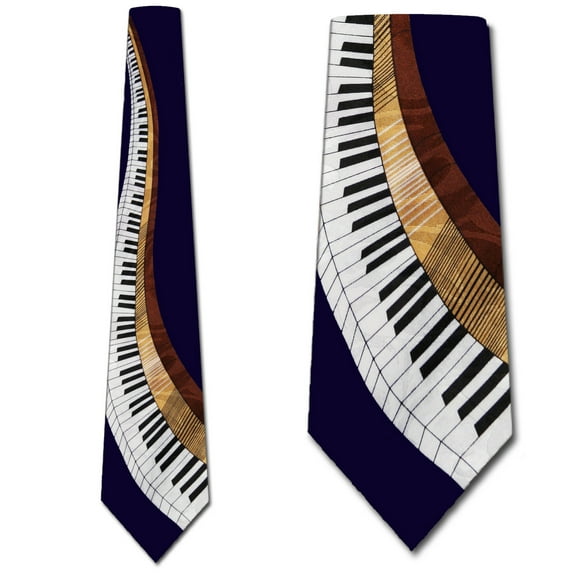 Flowing Keyboard (Navy) Necktie Mens Tie by Steven