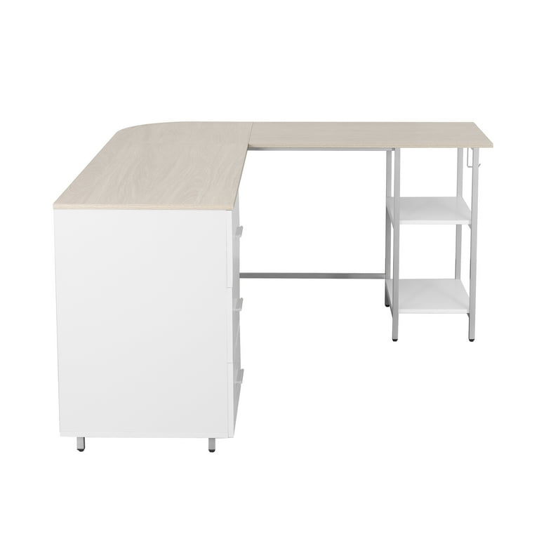 Techni Mobili Home Office Workstation with Storage - White