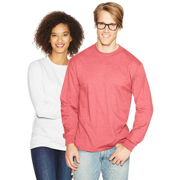 Hanes Men's Long Sleeve Crewneck Beefy TShirt, Style 5186