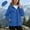 Blue, variant on Women's Softshell Jacket Outdoor Hiking Windproof Jacket Crew Neck Long Sleeve Sherpa Fleece Retro Ethnic Print Fashion Casual Warm Coats S