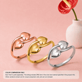 thumbnail image 4 of 10k White Gold Double Heart Love Band Ring (Size 8.75), 4 of 5