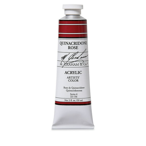 M. Graham & Co. 22-156 M. Graham 2-Ounce Tube Acrylic Paint, Quinacridone Rose