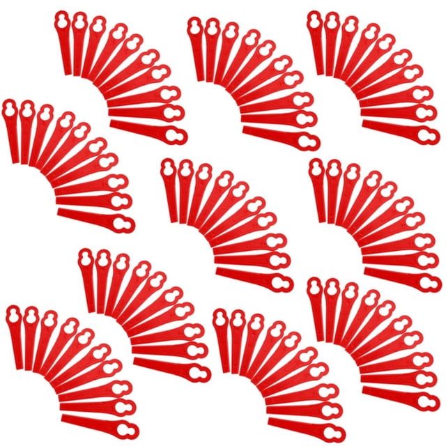 Vacemry Grass Trimmer Replacement Knives, 100 Plastic Cutter Blades For Lawn Mower Accessories, Fits PolyCut 2-2, Part 4008 007 1000, Easy Install Trimmer Line Replacement