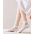 thumbnail image 2 of Women's 3-Pack Minimalist Knit Ankle Socks Mixed Pattern Design Soft Cotton Low-Cut Style, 3 pairs-A, 2 of 6