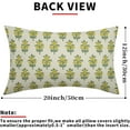 thumbnail image 4 of Sage Green Yellow Floral Lumbar Pillow Covers 12x20 Set of 2 Spring Flower Leaves Print Rectangle Decorative Throw Pillow Cases Outdoor Farmhouse Decoration for Sofa Couch Bed, 4 of 6