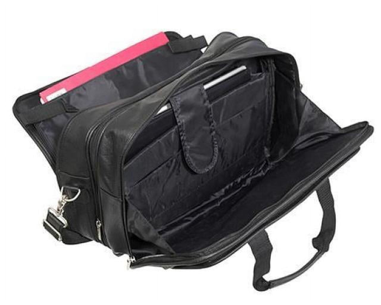 Practical Expandable Leather Laptop Briefcase