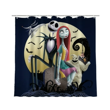 The Nightmare Before Christmas Shower Curtain Bathroom Decoration Bath Curtain Waterproof Shower Curtain Home Decor 72 × 72 inch