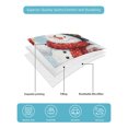 thumbnail image 4 of Full Size Quilt Bedding Set, Teal Christmas Reversible Summer Quilt 3 Pieces, Xmas Tree Snowman Snowflake Berry Gifts Red Lightweight Bedspreads Coverlets with 2 Pillow Shams for All Seasons, 4 of 5