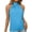 A1 Sky Blue, variant on Holzkary Women's Summer Sleeveless Halter Tee Shirts Crew Neck Workout Tank Tops Plain Cami Shirts,Pleated Front High Neck Halter Tops Tie Back Elegant Business Work Loose Fit Summer Beach Shirts