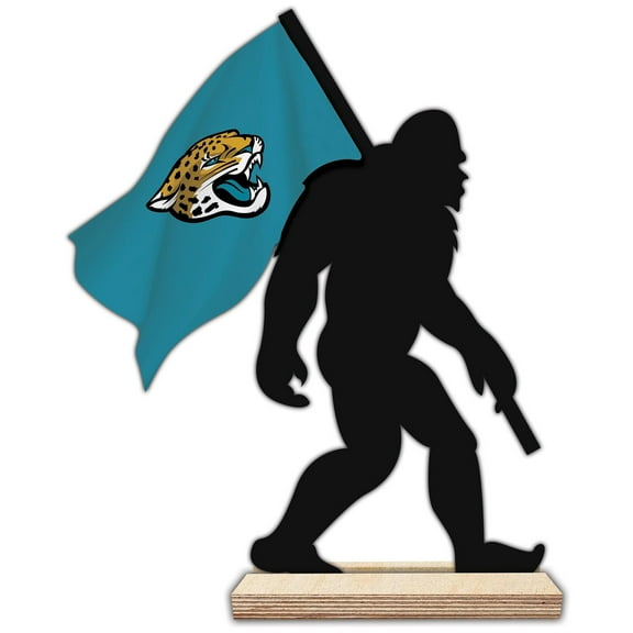 Jacksonville Jaguars 18'' Team Logo Bigfoot Silhouette Desktop Art