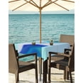 thumbnail image 3 of Fsddascl Blue Ombre Outdoor Tablecloth - 60x60 Inch Square Dining Table Cover, Aqua Ombre Modern Abstract Art Aesthetics Waterproof Outdoor Table Cloth with Umbrella Hole & Zipper for Picnic/Patio, 3 of 7
