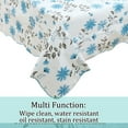 thumbnail image 6 of PiccoCasa Vinyl Tablecloth Rectangle 54" x 71" Blue Flower Pattern Waterproof, 6 of 8