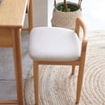thumbnail image 2 of Make-up Stool End of Bed, Upholstered Dining Bench for Kitchen, Tufted Entry Bench, Fabric Ottoman Chair for Living Room, Bedroom, Entryway (Natural), 2 of 9