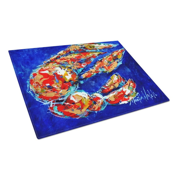 Caroline's Treasures Craw Momma Crawfish Glass Cutting Board Large