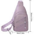 thumbnail image 3 of Bolsa De Pecho Bolso de pecho para mujer, bolso cruzado de moda de cuero PU, riñonera, riñonera (púrpura), 3 of 7