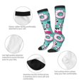 thumbnail image 3 of Fotbe Dogs With Swimming Calcetas Divertidas Estampadas para Hombre y Mujer, Calcetas de Algodón hasta la Rodilla para Caminar, Correr, Enfermería y Embarazo, 3 of 6