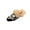 Black, variant on Slippers for Women Slip-on Square Toe Flat Heel Slides Women's Casual Dressy Outdoor Decoration Fall Winter Comfortable Sandals