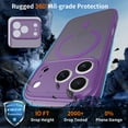 thumbnail image 5 of Decase for iPhone 17 Pro Max Magnetic Case,Shockproof Hybrid PC Back+TPU Bumper Slim Wireless Charging Cover,Anti-Scratch Matte Shell,Darkpurple, 5 of 6