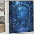 thumbnail image 5 of Fantasy Gothic Arch Floral for Bathroom Shower Curtain Sets with Rugs 4Pcs,Rustic Mid Century Spring Garden Butterfly Moon Rose Print Shower Curtains Sets (12Hooks), 5 of 8