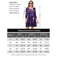 thumbnail image 3 of Casual Fall Dresses for Women, 3/4 Sleeve T Shirt Dress Crew Neck Flowy Loose Fits Swing Dress with Pockets, M, 3 of 9