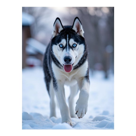 Diamond Art Kits for Adults, Siberian Husky Snow Walk 5D Diamond Painting Kits for Adults Beginners, DIY Full Drill Diamond Painting, Gem Art and Crafts 12x16