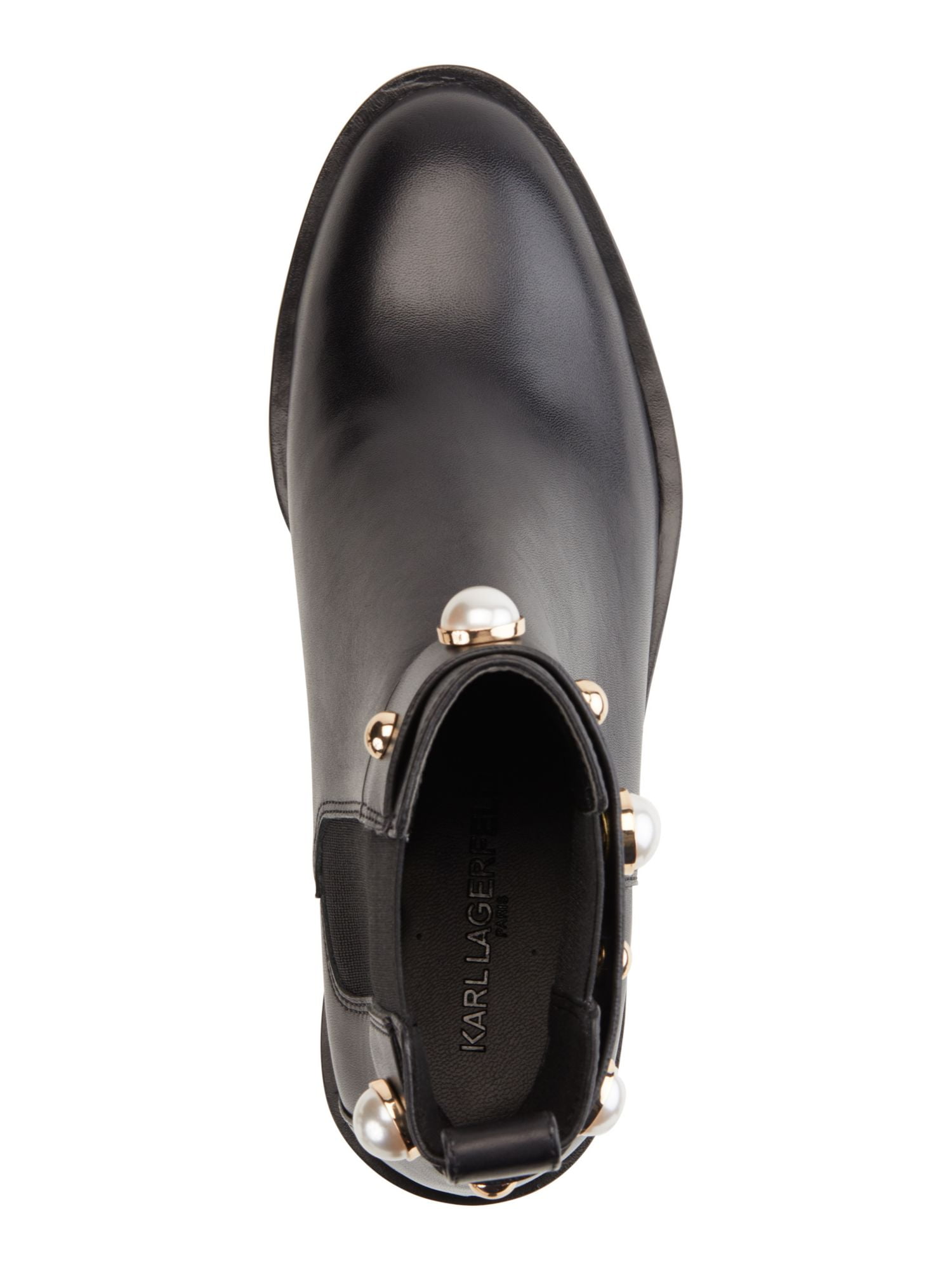 KARL LAGERFELD PARIS Womens Black Cushioned Embellished Pola
