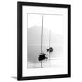 thumbnail image 1 of Two Sail Boats in Early Morning on the Mountain Lake. Black and White Photography. Salzkammergut, A Framed Print Wall Art By Kletr, 1 of 5