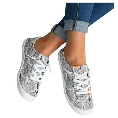 

Cathalem Vulcanize Shoes Loafers Shoes Women s Canvas Ladies Flat Autumn Soft Women s casual shoes Shoes for Women Dress Casual Dark Gray 8