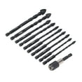 11 Pcs Masonry Drill Bit Set 5 6 8 10 12mm Cross Design Hex Shank Carbide Drill Bits for