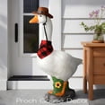 thumbnail image 5 of Large White Goose Statue, Porch Goose Garden Décor, Vibrant and Clean Painted Goose Feet, Porch Goose Outfits with Removable Cowboy Hat And Bandan, Outdoor Decorative Goose Figurine, 5 of 6