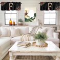 thumbnail image 4 of Black Letter F Flower Valance Curtain for Windows Watercolor Alphabet F Pink Beige Floral Leaf Rod Pocket Curtain Valances Short Window Treatments for Kitchen Bathroom Laundry Basement 60 x 18 Inch, 4 of 9