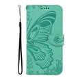 thumbnail image 2 of SaniMore Wallet Case for Samsung Galaxy A54 5G, PU Leather Embossed Butterfly Flip Folio Cover Card Holder [Kickstand][Wrist Strap] All Arpund Protective Shockproof Shell, Green, 2 of 18