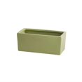 thumbnail image 1 of Macetero Rectangular de cerámica con bandeja, artículos for macetas pequeños perforados de escritorio de oficina, verde, Simple, escandinavo, suculento, 1 of 9