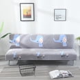 thumbnail image 3 of SHANNA Futon Slipcover Armless Sofa Covers Stretch Sofa Bed Slipcover Protector Elastic (Light Gray Animal), 3 of 8