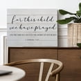 thumbnail image 3 of Inspirational Bible Verses Canvas Wall Art for This Child We Have Prayed 1 Samuel 1:27 Print Framed Christian Painting Artwork Ready to Hang Home Nursery Decor 15x11.5 Inches, 3 of 4