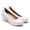 WHITE, variant on DREAM PAIRS Women's Chunky Closed Toe Low Block Heels Work Pumps Comfortable Round Toe Dress Wedding Shoes