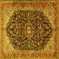 thumbnail image 1 of Ahgly Company Indoor Square Medallion Yellow Traditional Area Rugs, 5' Square, 1 of 4