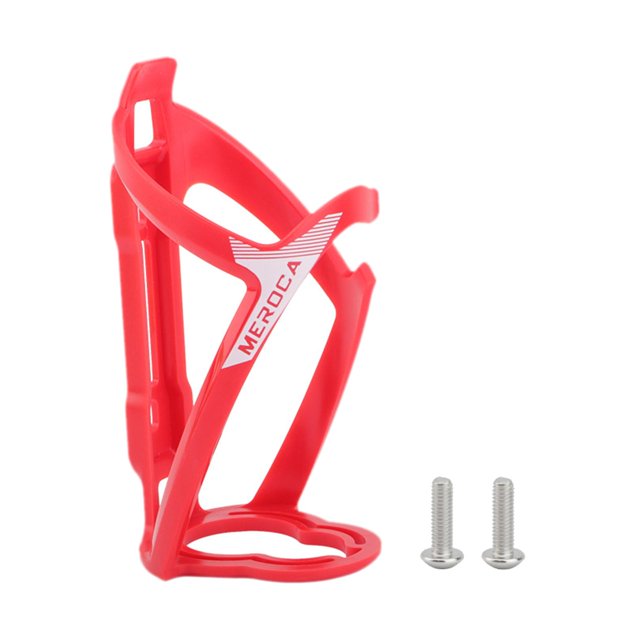 Portabotellas para bicicleta de primera calidad: soporte ligero y seguro para botellas de bicicleta. rojo