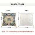 thumbnail image 3 of Boho Vintage Throw Pillow Cover Carpet Pattern Antique Denim Blue Ethnic Decorative Pillow Cases Home Decor Square 18x18 Inches Pillowcase, 3 of 6