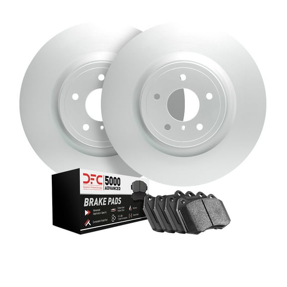 Dynamic Friction Company Rear GEOMET Brake Rotors with 5000 Advanced Brake Pads 9502-63017