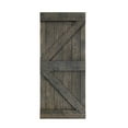 thumbnail image 2 of Islife K Style Series 38in.X 84in.Smoky Gray Finished DIY Solid Wood Sliding Barn Door Slab, 2 of 4