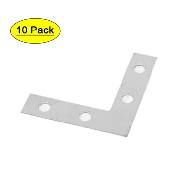 Uxcell 38mmx38mmx1mm L Shape Angle Bracket Corner Brace Mending Plate 9mm Width 10Pcs