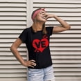 thumbnail image 2 of WEAIXIMIUNG T-shirt Imprimé pour Femmes, Manches Courtes, Col Rond, Confortable, pour la Saint-Valentin, 2 of 7