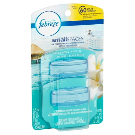 Febreze SmallSpaces Bora Bora Waters Air Freshener Refills, 0.18 fl ... Febreze SmallSpaces Bora Bora Waters Air Freshener Refills, 0.18 fl ...