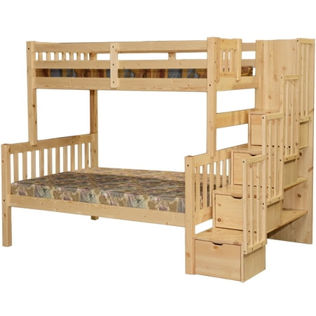 Stairway Twin Over Full Bunk Bed, Full Twin Bunk Bed With Storage