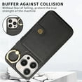 thumbnail image 3 of Allytech Cards Holder Wallet Case for Apple iPhone 15 Pro, Retro PU Leather Slim Fit 360 Rotating Ring Holder Kickstand Shock Resistant Phone Case Cover for Apple iPhone 15 Pro - Black, 3 of 9
